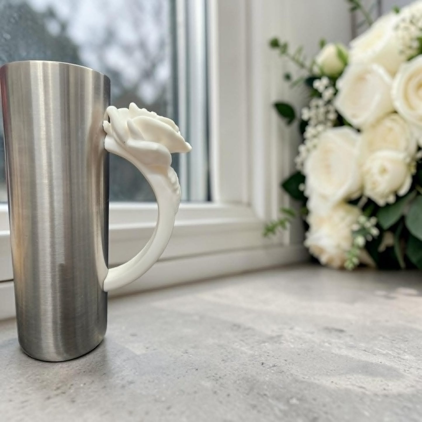 Rose Bloom Handle Grip