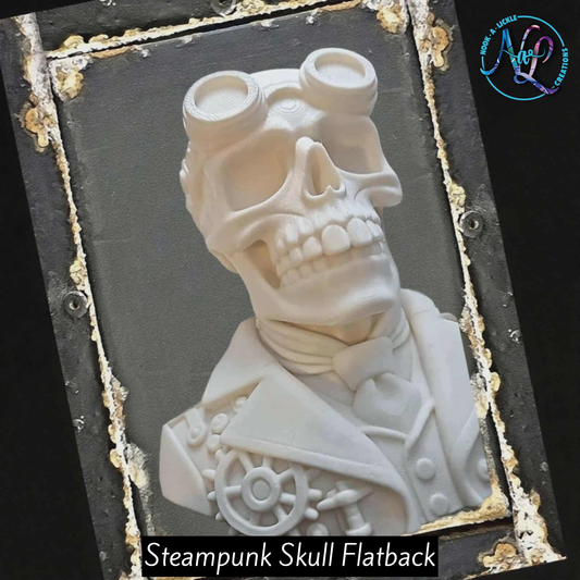 Steampunk Skull Flatback