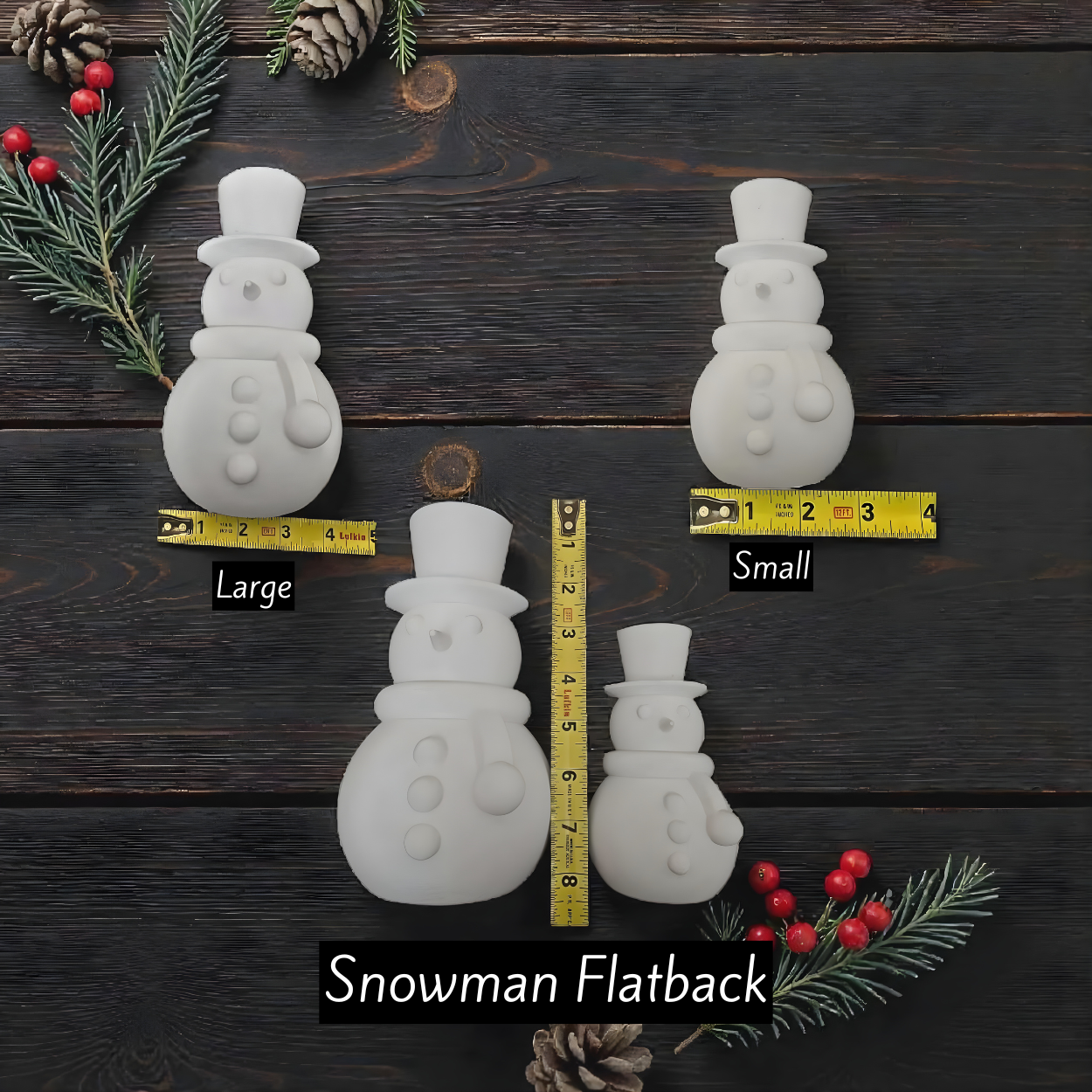 Snowman Flatback