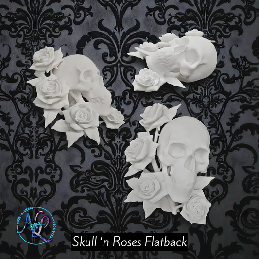 Skull 'n Roses Flatback
